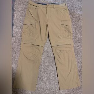 Eddie Bauer Men's 38/30 Khaki Cargo Pants zip off shorts